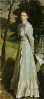 Harrington Mann Canvas Paintings - Portrait of Miss Mary Nairn